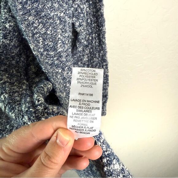 Frye Blue Marled Knit Open Front Cardigan Sweater M NWT - Picture 13 of 15